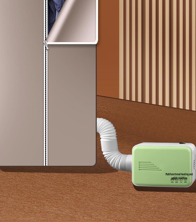 Compact Multifunctional Dryer: Quick Dry for Shoes, Clothes, and Blankets with Dust Mite Removal for Home and Dorm Use.