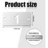 Hicarer Metal Numbered Tags Stainless Steel Number ID Key Tags with Holes Numbered Key Rings Chain (50 Pcs,1-50, Rectangle)