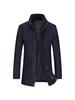 Men's Double-Layer Collar Wool Coat - Autumn/Winter European Size Business Outerwear