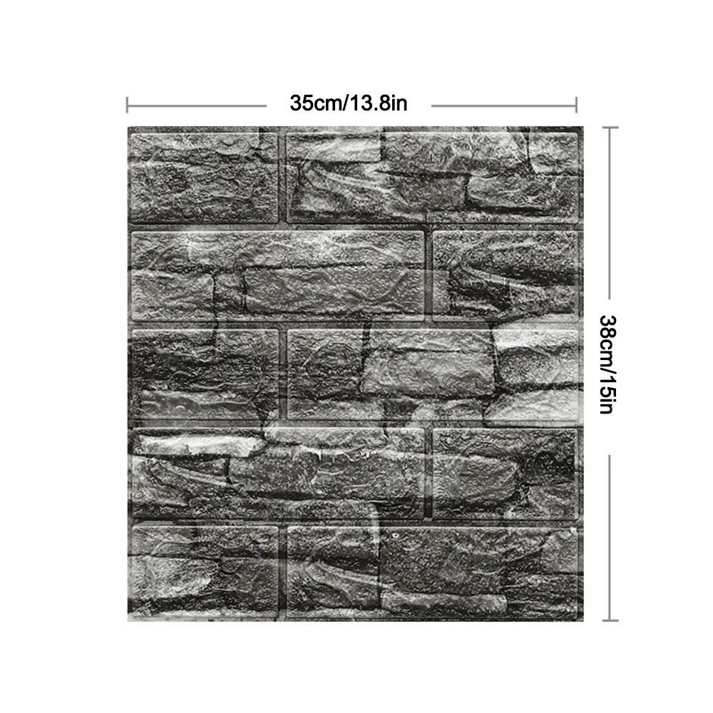 Waterproof Foam Brick Wallpaper Foam Soundproof Anti-collision 3D Wall Stickers Self Adhesive DIY Wall Decals