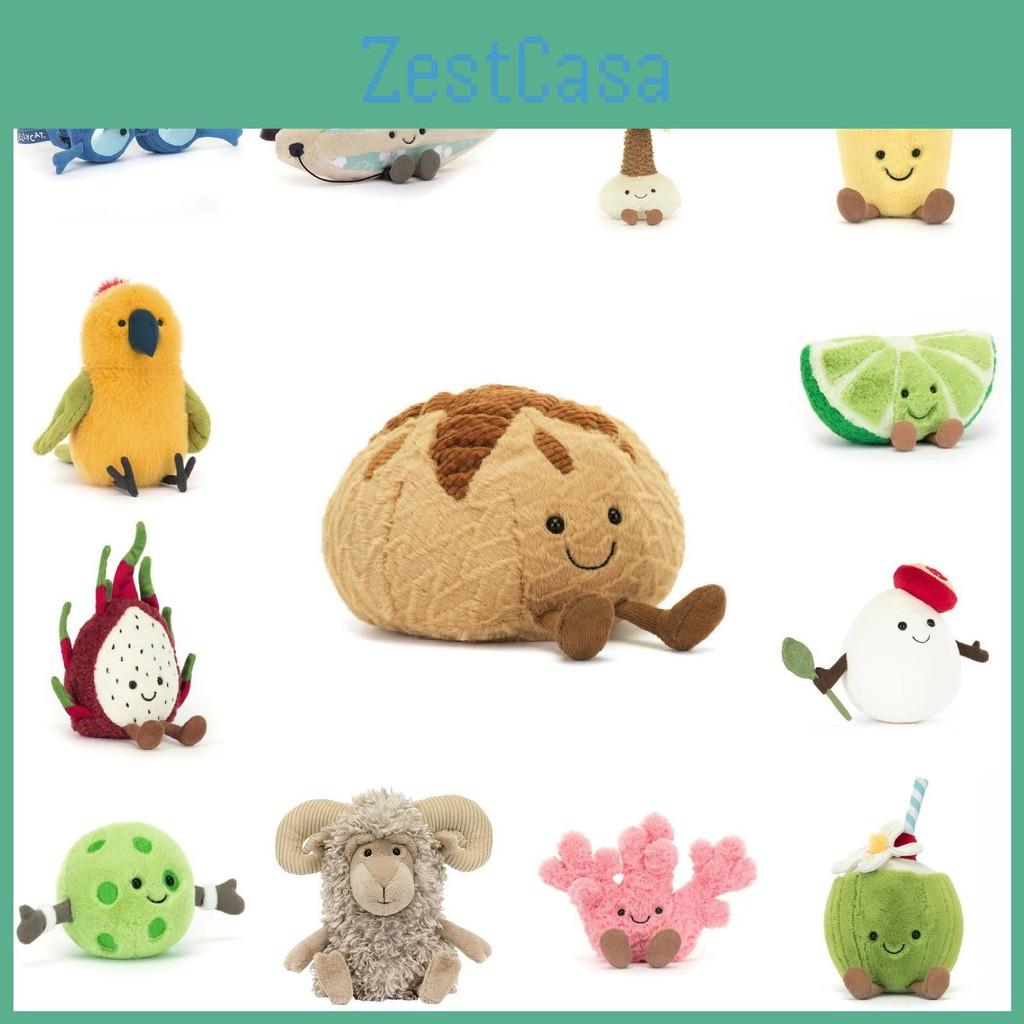 Amuseables Dragon Fruit Chestnut Glasses Rugby Plush Toy Stuffed Doll Kids Gift