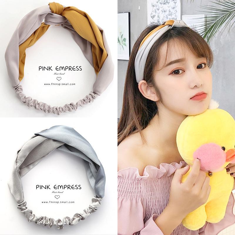 Korean Spring-Summer Elastic Chiffon Silk Headband for Women – Hair Accessories, Sports & Face Washing