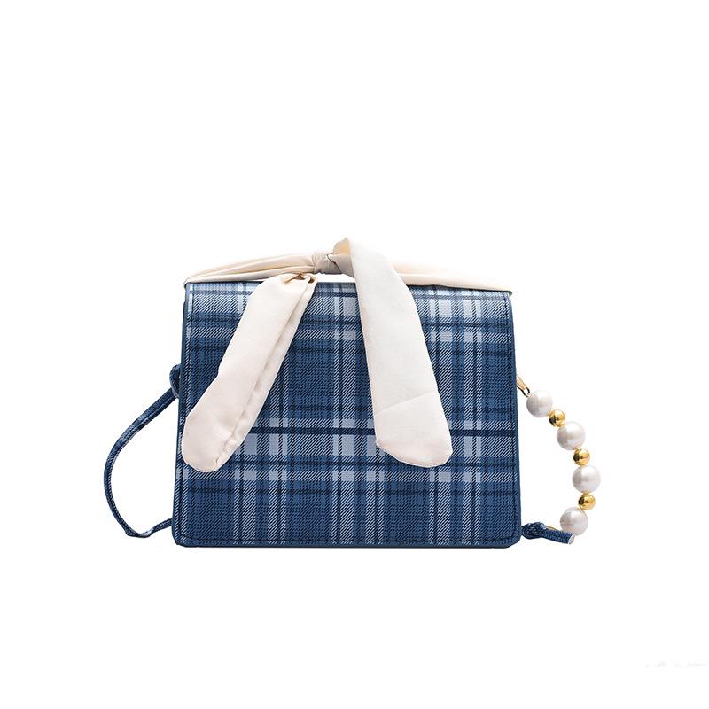 Модная леди с классической сумкой из твила с рельефом на одно плечо косые сумки на одно плечо модные сумки для женщин кошелек синий 1098₽