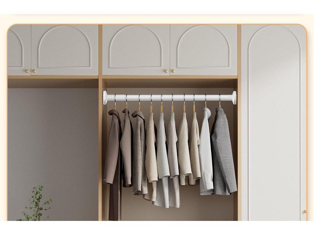 Adjustable No-Punch Telescopic Shower Curtain Rod