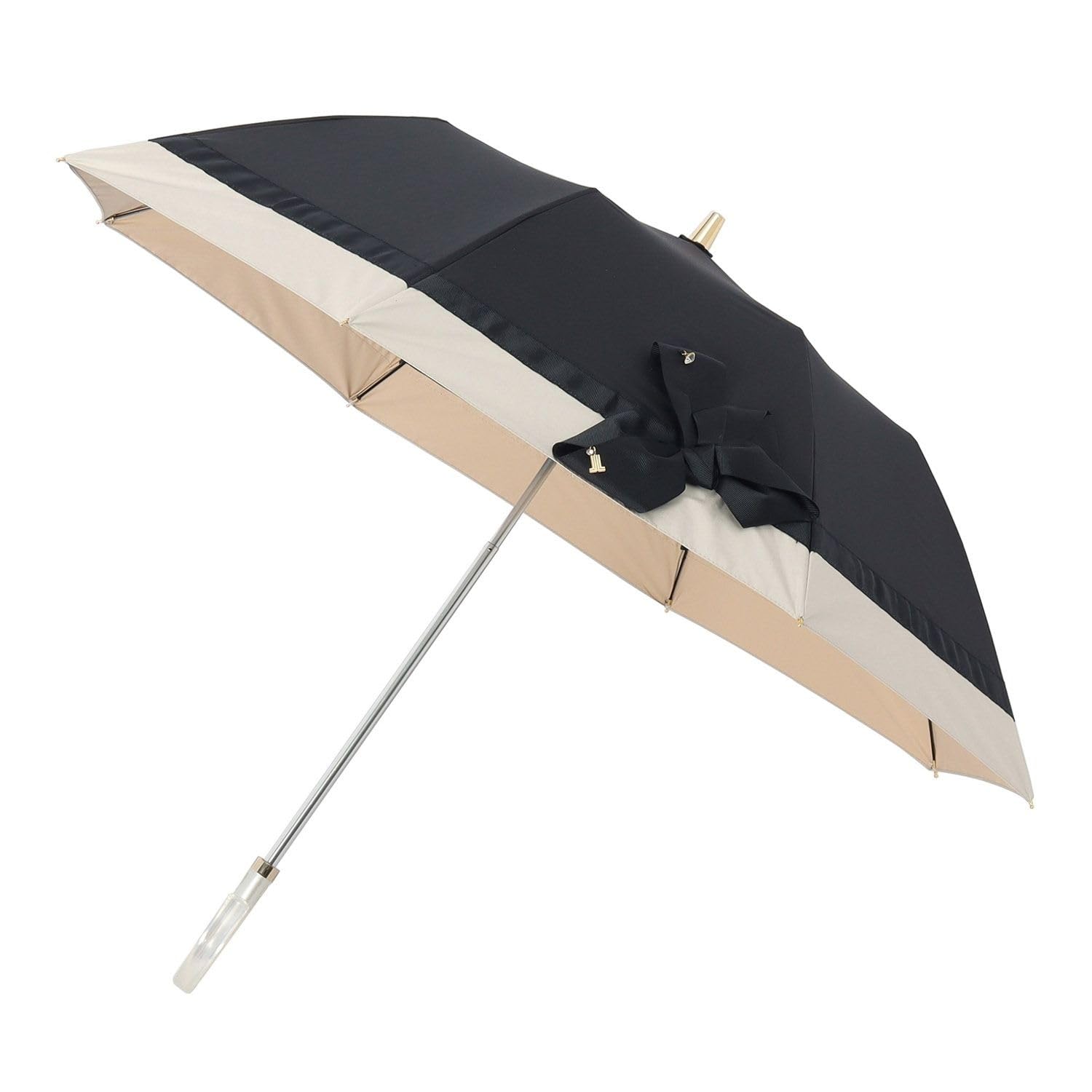 

Moonbat en складной зонт для для солнечной и дождливой погоды легкий тепловой УФ инкрустированный черный [Lanvin Bleu] Зонт от солнца, женщины, дни, первоклассная блокировка, чёрный