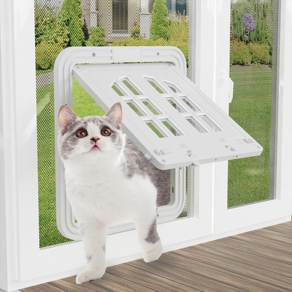 Reinforced Dog Screen Door Self-Closing Dog Sliding Door Screen  House Accessories