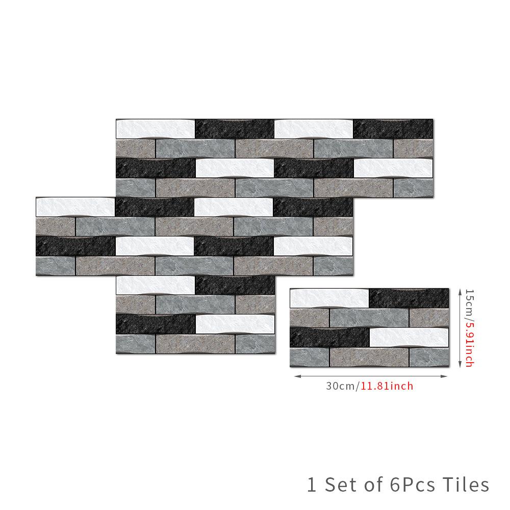 Meiji American Retro Matte Matte Brick Pattern Decorative Wall Sticker Bedroom Living Room Three-Dimensional Stone Pattern Wall Sticker