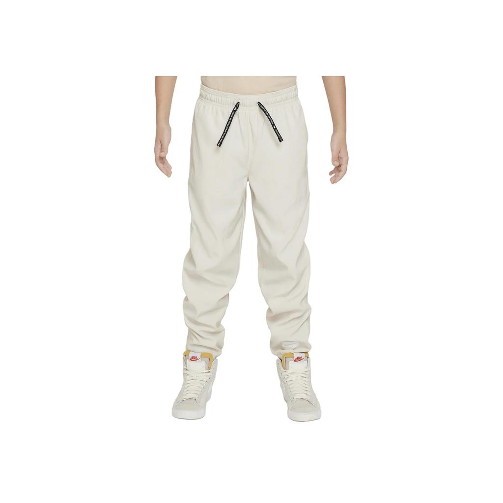 Nike Solid Color Drawstring Cuffed Casual Pants Kids bottoms Brown FN8293-104