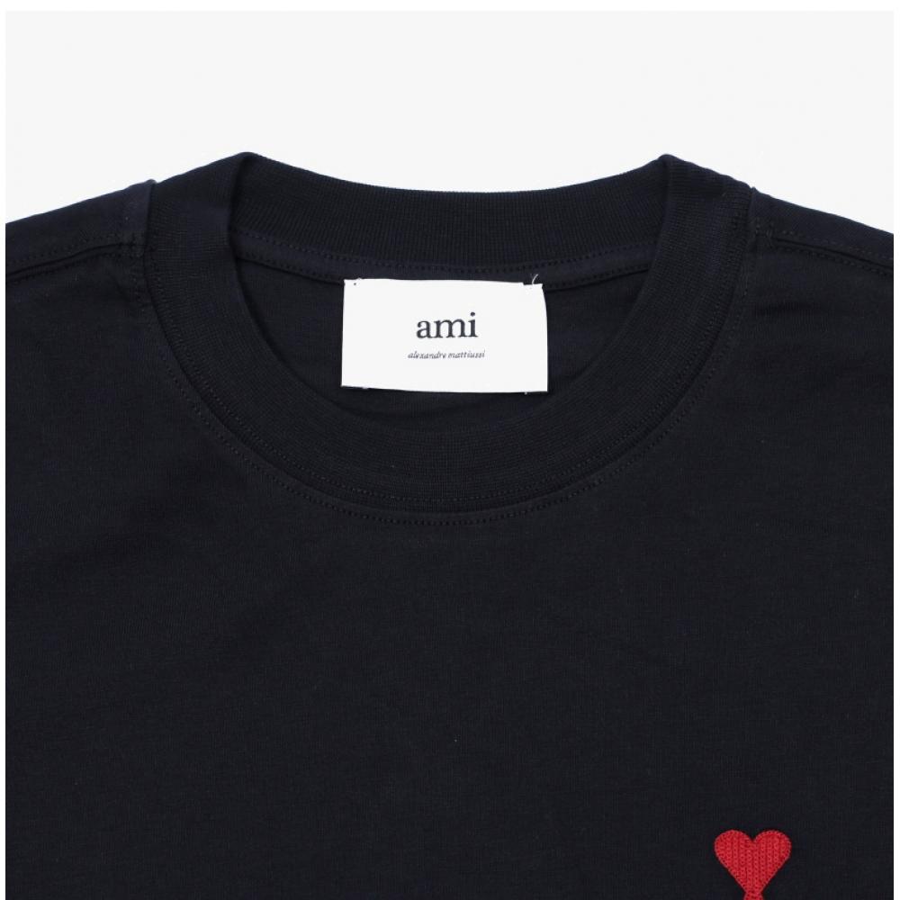 Ami Small Heart Logo Long Sleeve Tee Bfuts235 724 001