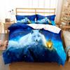 Fox Duvet Cover Set Cartoon Cute Fox Polyester Comforter Cover King Queen Full Size For Kid Boy Girl Bedding Set With Pillowcase