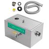 Iproods Stainless Steel Grease Trap, Oil-Water Separator for Kitchen Sink Drains, for Commercial Kitchens, Restaurants, and Home Use, Silver, Includes