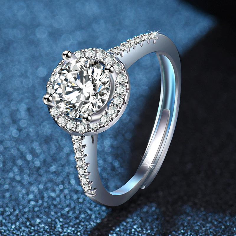 Neuer 925er Sterlingsilberring Verstellbar Schlichtheit Mode Exquisit Herren Damen Schmuck Zubehör Hochzeitssteine Party Geschenke