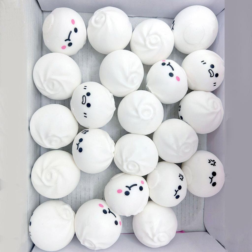 6 Cm Giant Mystery Dumpling Bao Bun Toy Mega Rainbow Stress 3Pcs White Fun Desk & Gift Toy For Kids & Adults Skateboard