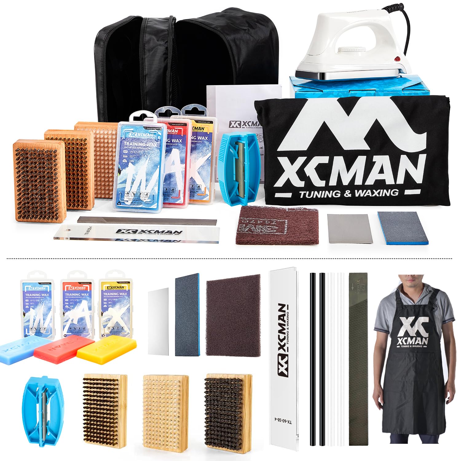 

XCMAN Ski Snowboard Wax Complete Tuning Tool Kit Waxing Iron (Luxyry Version)