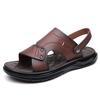 Fashion Men's Sandals Summer 2025 Casual Soft Bottom Driving Beach Shoes Slip-On Anti-Slip Microfiber Comfortable Sandals High Quality