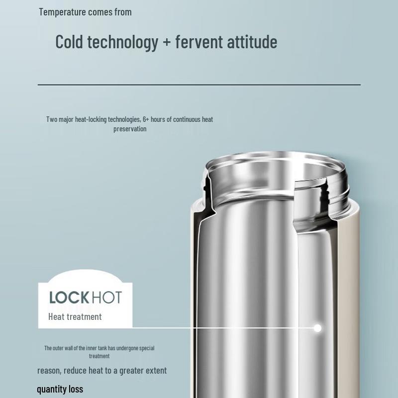 LOCK&LOCK Aspiration 316 Stainless Steel Pop-up Insulated Mug