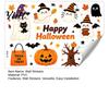 Cute Ghost Pumpkin Wall Stickers Halloween Stickers, And Print Decals, Indoor Party Atmosphere Removable PVC DIY Holiday for Classroom Window