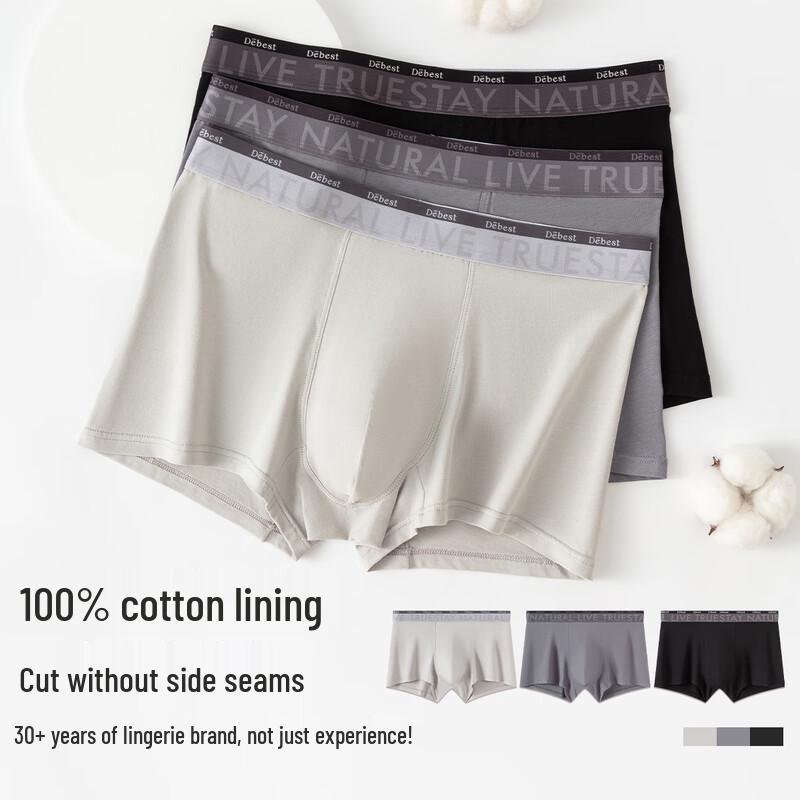 

Dingguagua Мужские боксеры-брифы с высокой эластичностью, 3 шт. XL (175)