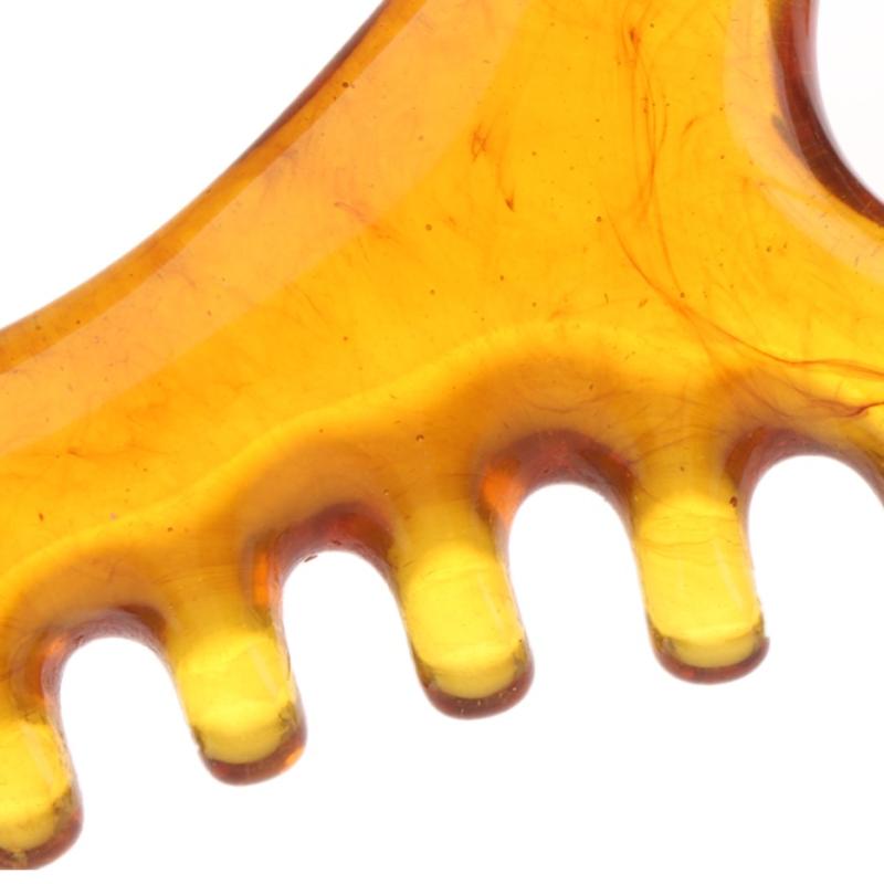 Body Meridian Massage Comb Resin Five Wide Tooth Comb Acupuncture Therapy Blood Circulation Anti-Static Smooth Hair Comb
