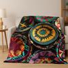 Äthiopien Blumen Gewebte Kunstkorb Mandala Flanell Decke Weiche Warme Überwurfdecke für Schlafzimmer Wohnzimmer Bett Reise Camping
