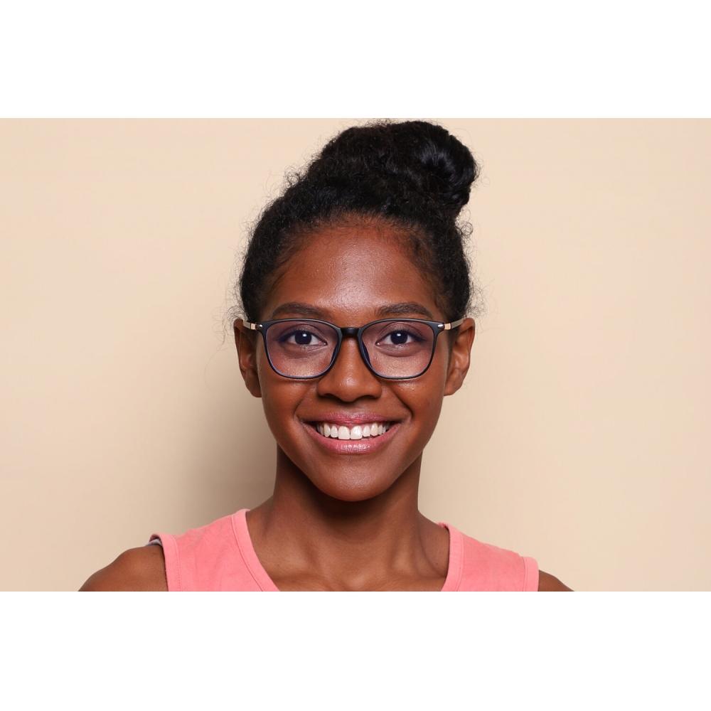 Full Rim Square Black Smartbuy Collection Halyn Blue Light Block 249 C2 Fashion Women Eyeglasses