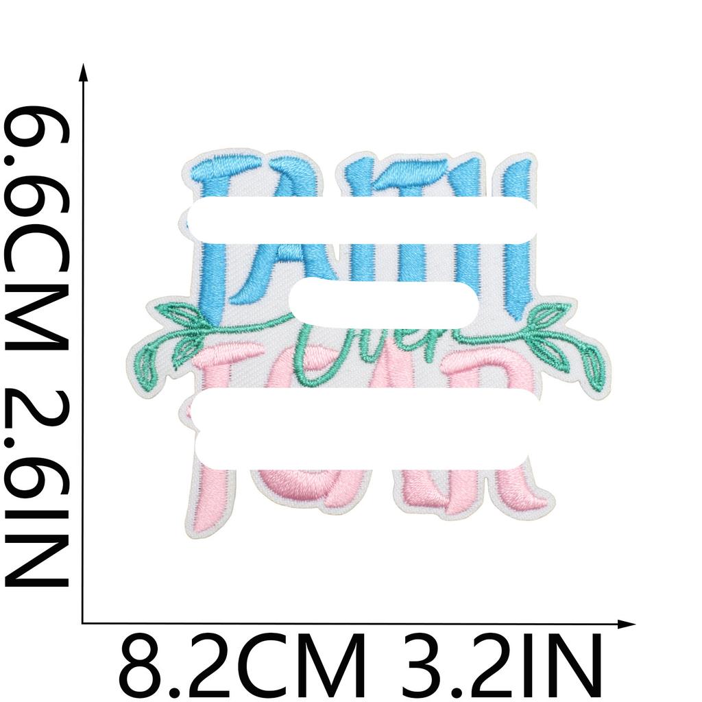 Retro Geometric Cartoon Shape Embroidery Cloth Sticker Denim Jacket Shoes And Hats Ironing Patch Diy Handmade Decorative Embroidery