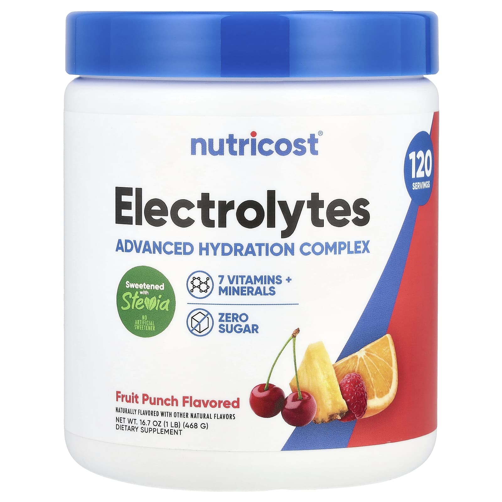 

Electrolyte, Advanced Hydration Complex, Fruit Punch, 468G (1Lb)