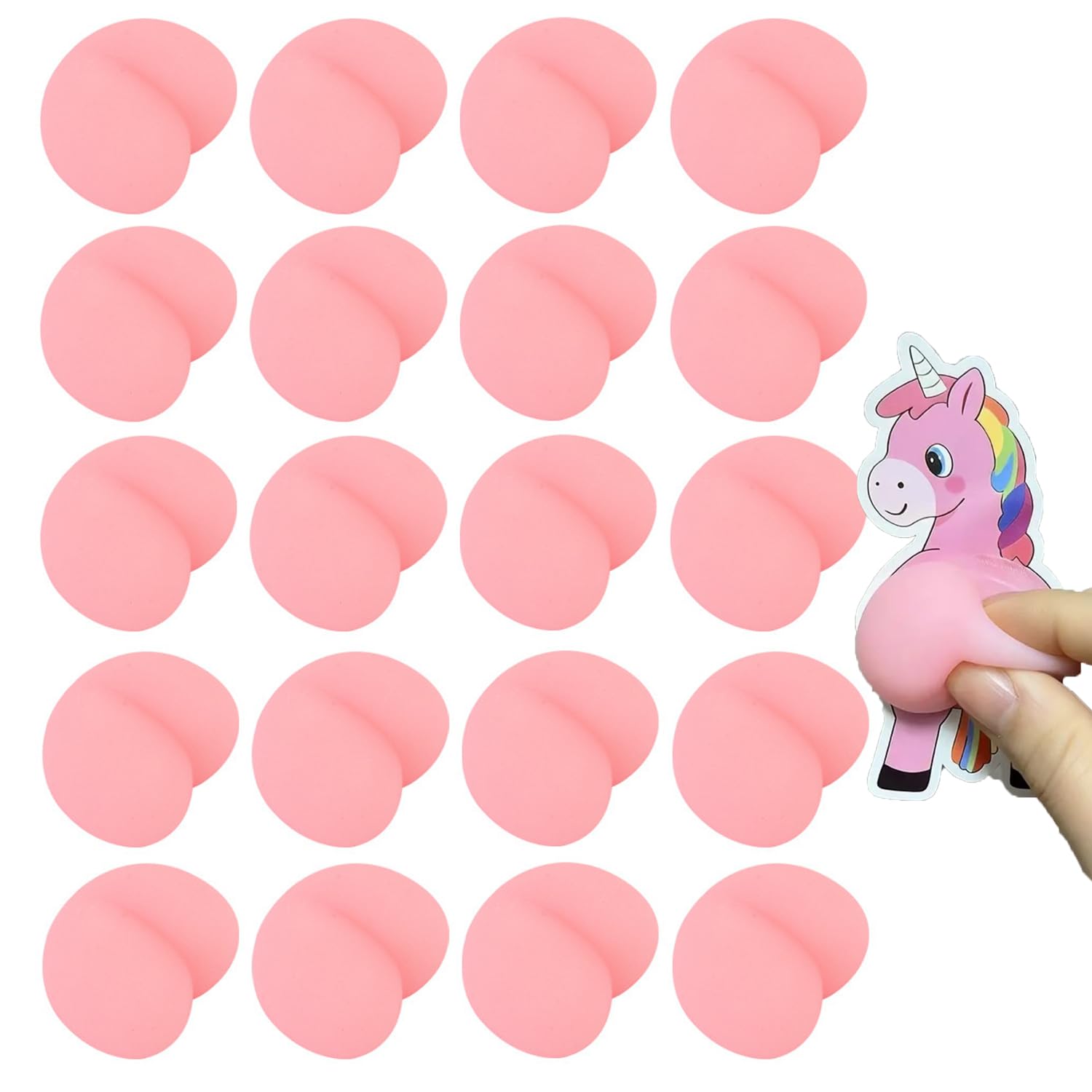 Set Individually Squishy Silicone 3D Butt Parts Cat Claws Paw Prints Cute Squishy Stickers for and Stress Relief Parts Large [20-Piece & Wrapped] - &