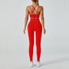 Completo Yoga da Donna con Top con Schiena a Croce e Leggings a Vita Alta per Fitness e Pratica Yoga