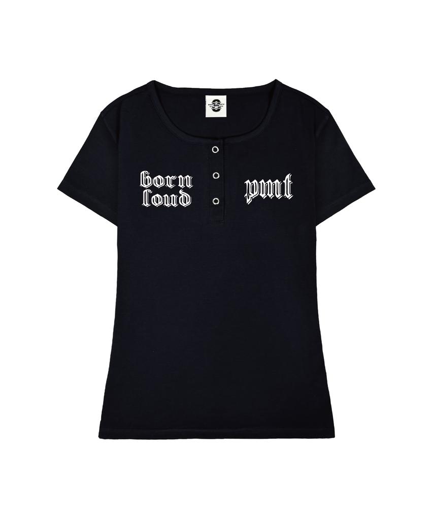PRIMATE Born U-Neck Slim Fit Button T-Shirt 3 Colors