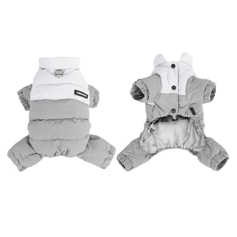 Waterproof Fabric Dog Jumpsuit Four Legs Design Dog Clothes Padded Puppy Down Jacket Outdoor Walk