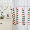 1PC NAPEARL White Tulle Modern Rural Style Embroidered Colorful Sheer Curtaint Window Drape for Living Room Bedroom Home Decor