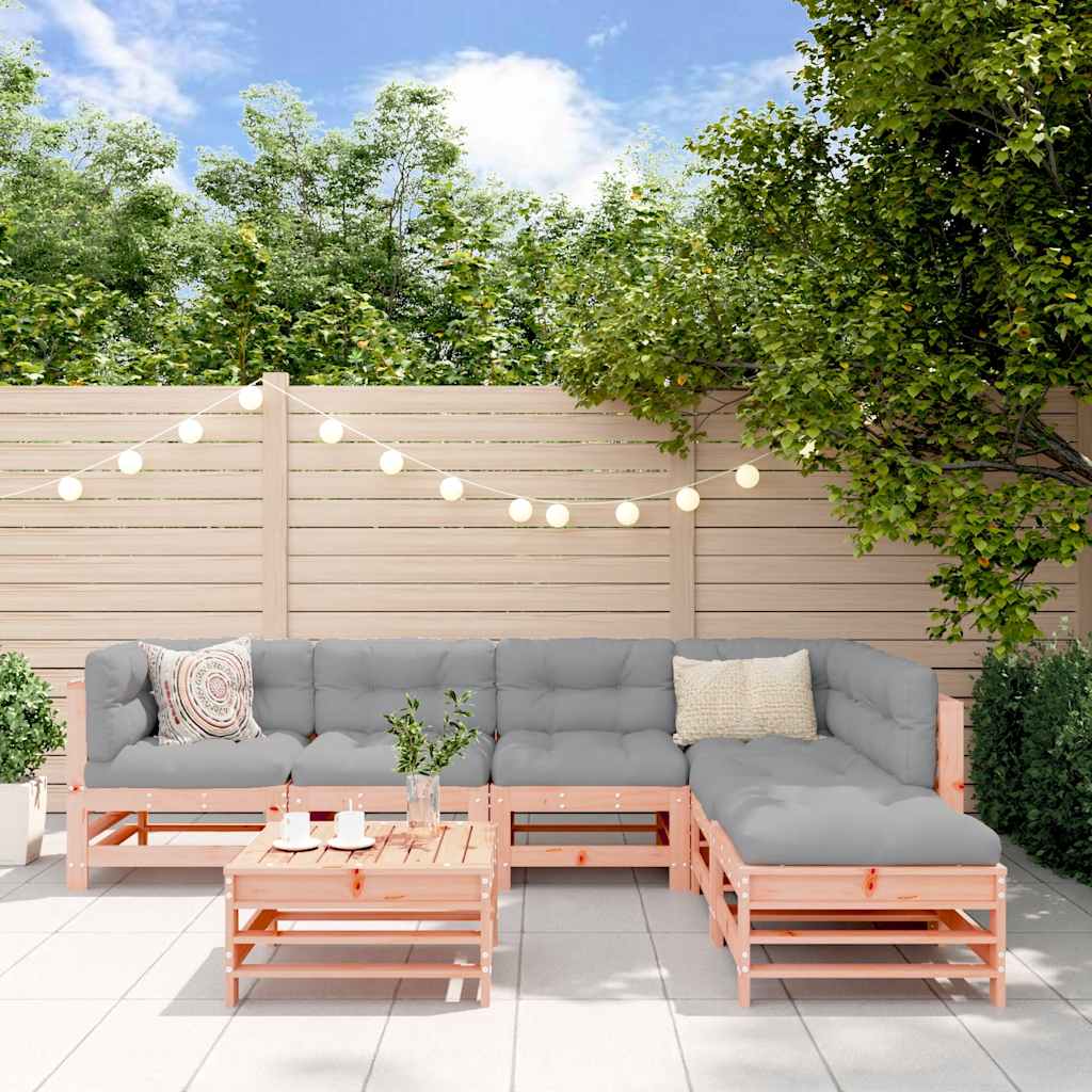 vidaXL 7-tlg. Garten-Lounge-Set Massivholz Douglasie