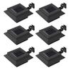 vidaXL Outdoor Solar Lights 6 Pieces LED Square 12 Cm Black
