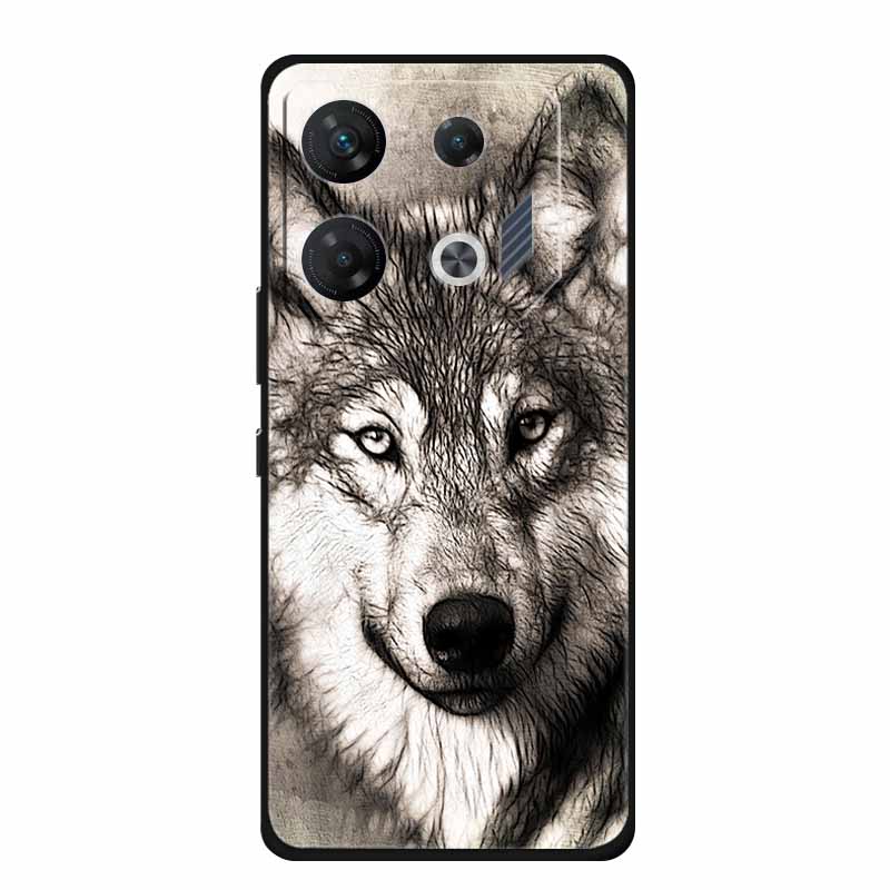 For Infinix GT 10 Pro Case Animals Soft TPU Silicone Phone Cases for Infinix GT10 Pro X6739 Back Cover Shockproof Wolf New Coque