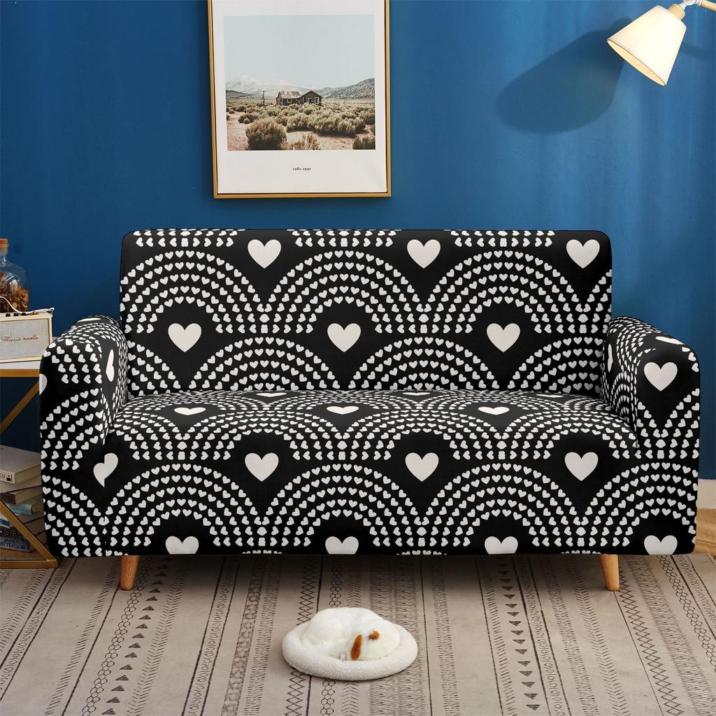Elastic All-Inclusive Sofa Cover Love Valentine'S Day Multi-Person Combination Sofa Cover Lazy Sofa Cover