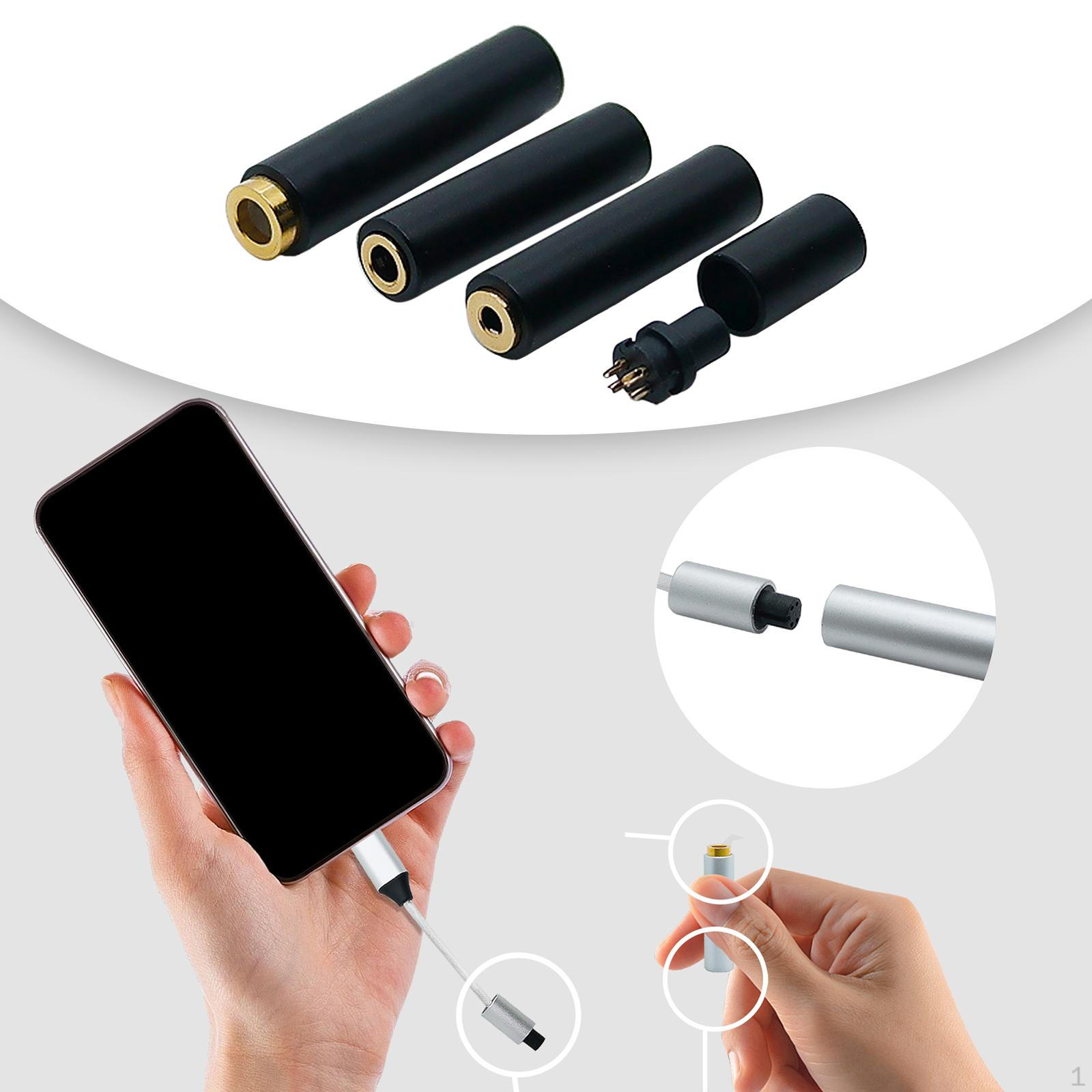 

Разъем для наушников 3 в 1, профессиональная портативная стереоштепсельная вилка чёрный