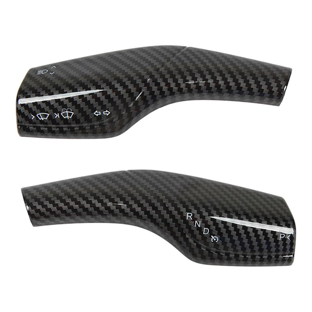 1 Pair Steering Gear Lever Cover Carbon Fiber Pattern Shift Lever Trim