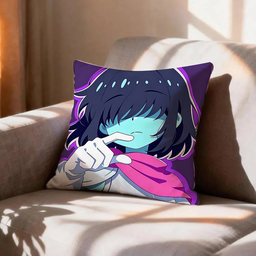 Indie Game KKris Deltarune Pillow Case Pattern Printed Pillowcase For Living Room Sofa Cushion Cover