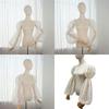 Elegant Tulle Bishop Sleeve False Sleeves Sheer Stage Costume Accessory White Ruffled Long Sleeve for Wedding