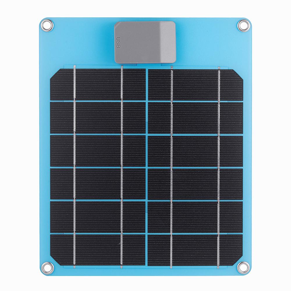 

GKM215 5W 5V Monocrystalline Solar Panel Charger USB Port Portable for Cell Phone Camping Hiking Travel Blue