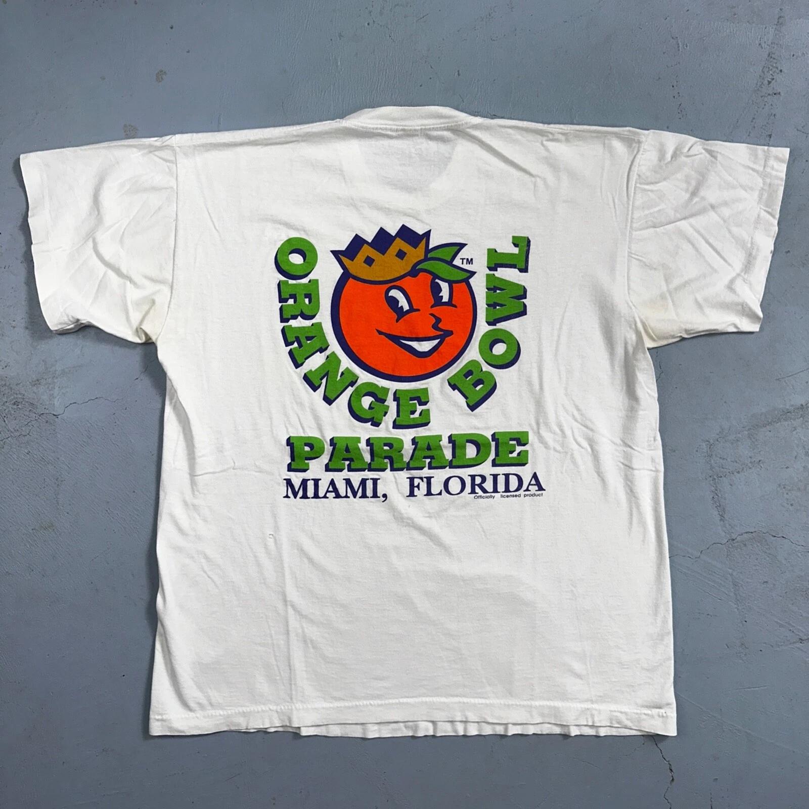 

Orange Bowl Parade Miami Florida 90s VTG T Shirt Screen Stars 1995 Art Fun Music XL