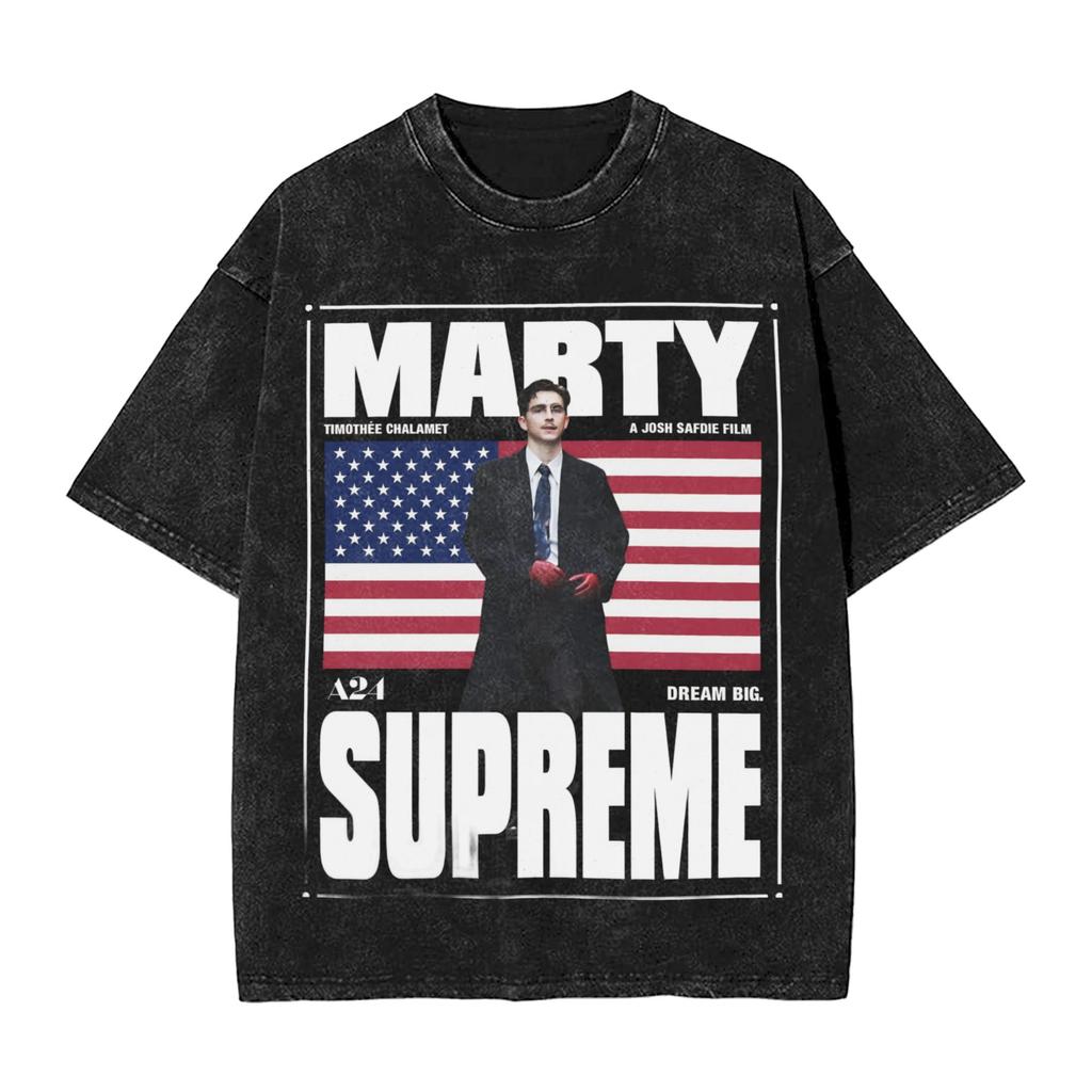 Marty Supreme Table Tennis Vintage Washed Tshirts For Men Women 100Cotton Top Tee Funny Oneck Short Sleeve