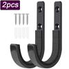 2pcs/Pair Heavy-Duty Garage Hooks for Hanging Practical Garage Storage J-Type Hook Household Organizer Hook Holder Rack Accessor