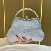 2025 New Fashion Luxury Fine Diamond Inlay Evening Clutch Bag Women Brand High End Rhinestone Handbag Wedding Party Shoulder Bag