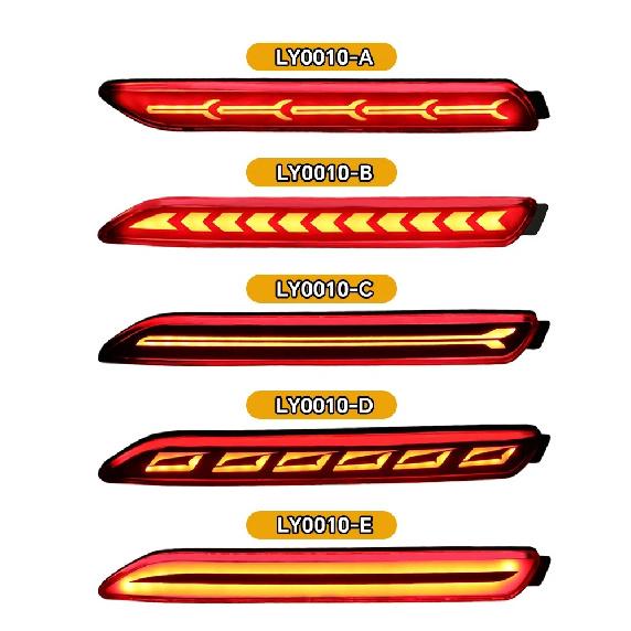 3 Functions DC12V 2PCS LED DRL Rear Bumper Brake Light for Toyota Camry 2007-2013 RAV4 2020 Lexus NX 2015-2018 RC 2015-2018