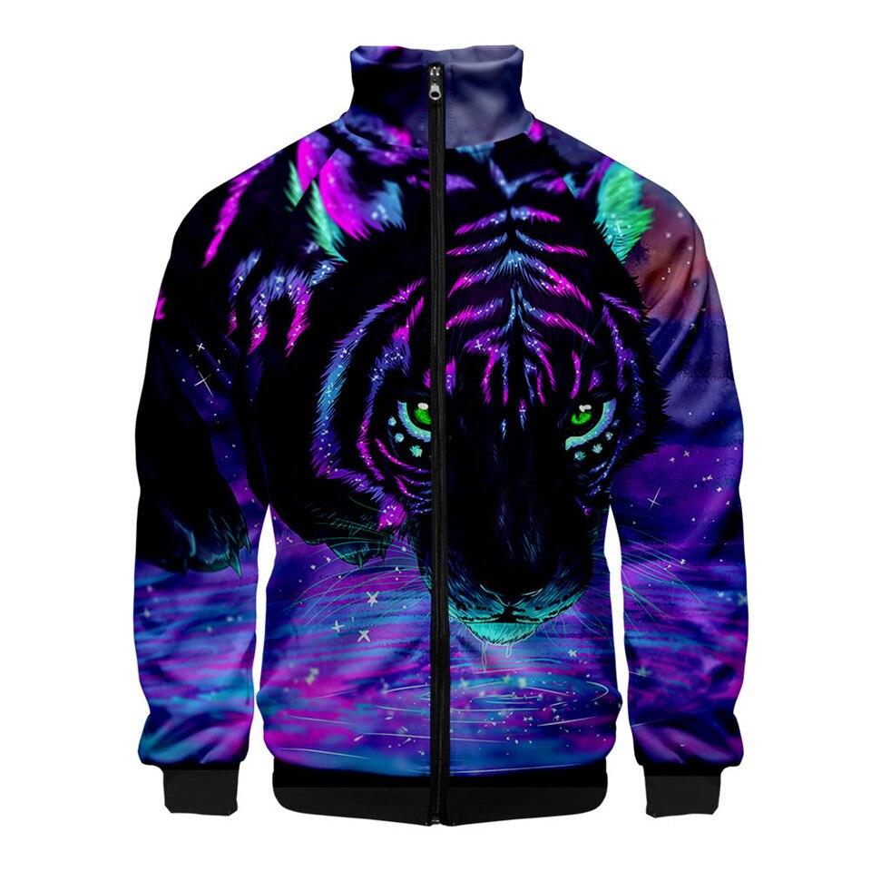 Mantel Hewan Harimau Hoodie Cetak Mode Kostum Cosplay Harajuku Jaket Anime Goku Kaus Pria