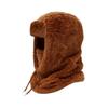 Winter Warm Men's and Women's Velvet Neck Scarf One Piece Hat