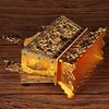 Golden Tibetan Storage Box Resin Handicraft Eight Auspicious Painting Tantric Five Organizer Buddhist Desktop Altars Decorative