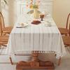 Popular Household Dining Table Tablecloth Decoration Imitation Cotton And Linen Coffee Table Towel Square Hollow Embroidered Tablecloth